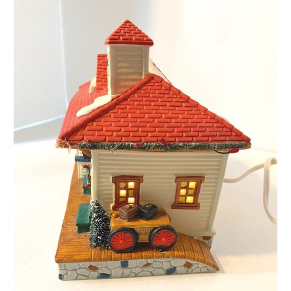 Holiday Living by Lowes Porcelain Lighted Railroad Station EUC, Christmas - Picture 16 of 16
